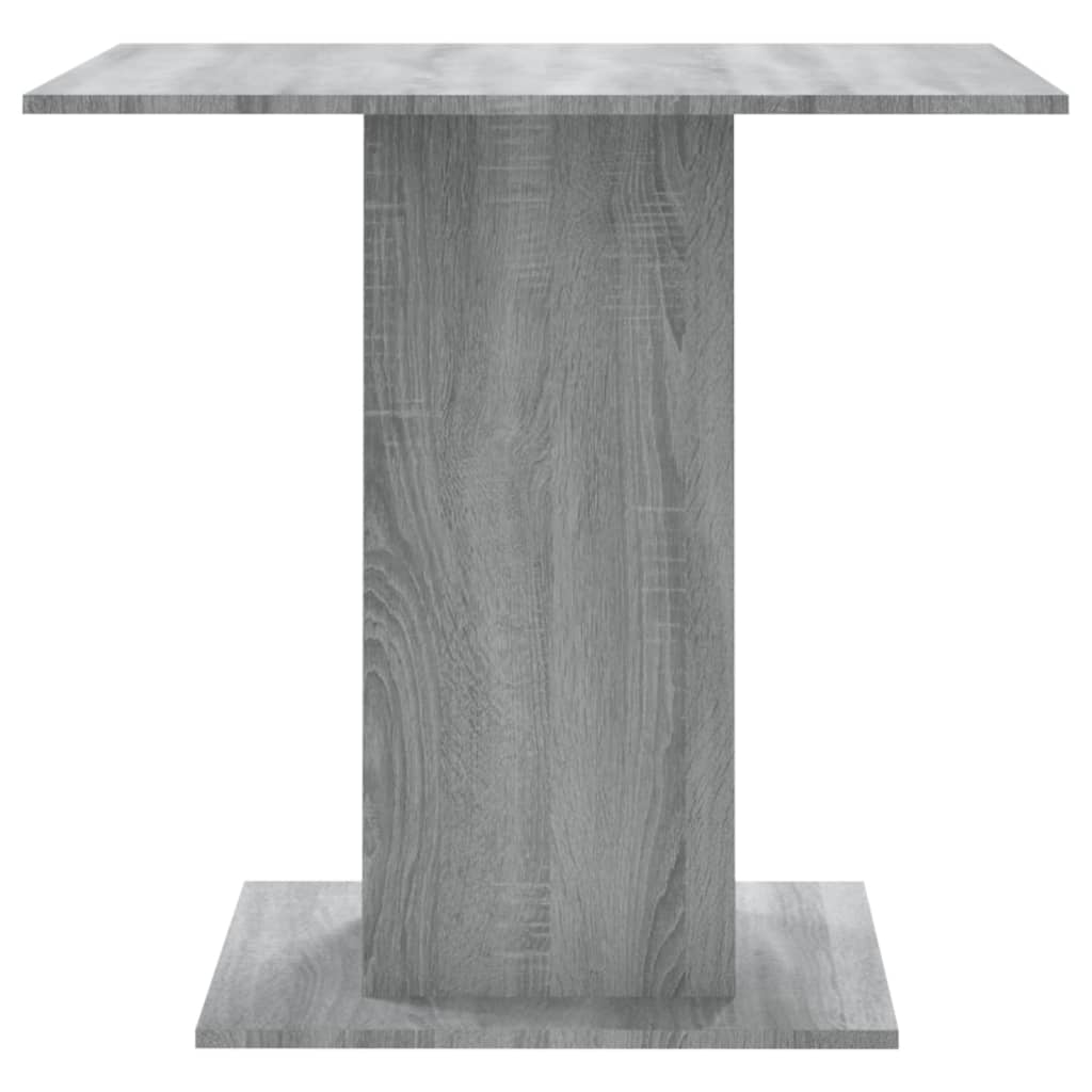 vidaXL Mesa de jantar 80x80x75 cm derivados de madeira cinzento sonoma