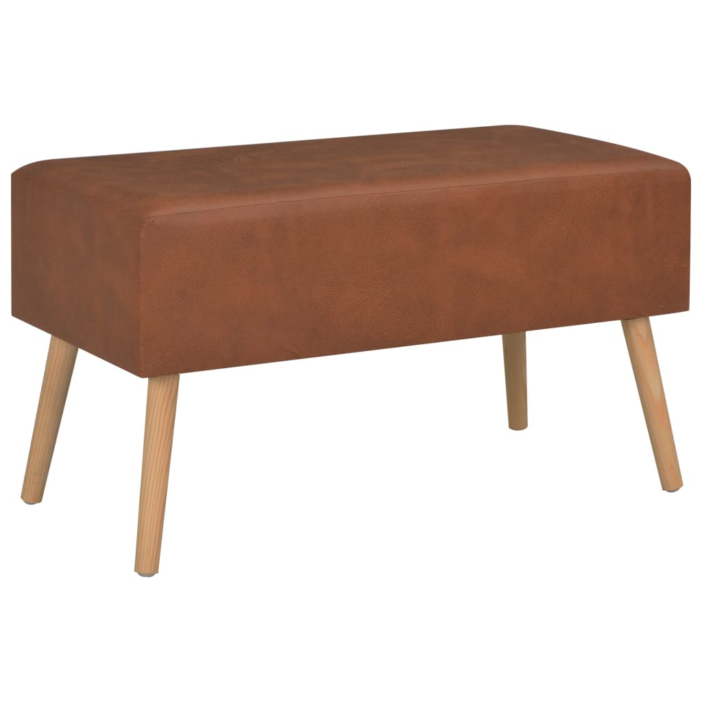 vidaXL Mesa de centro 80x40x46 cm couro artificial castanho