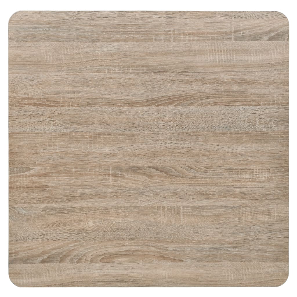 vidaXL Mesa bistrô em MDF e aço quadrada 80x80x75 cm cor de carvalho