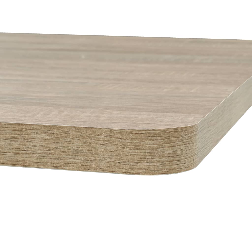 vidaXL Mesa bistrô em MDF e aço quadrada 80x80x75 cm cor de carvalho