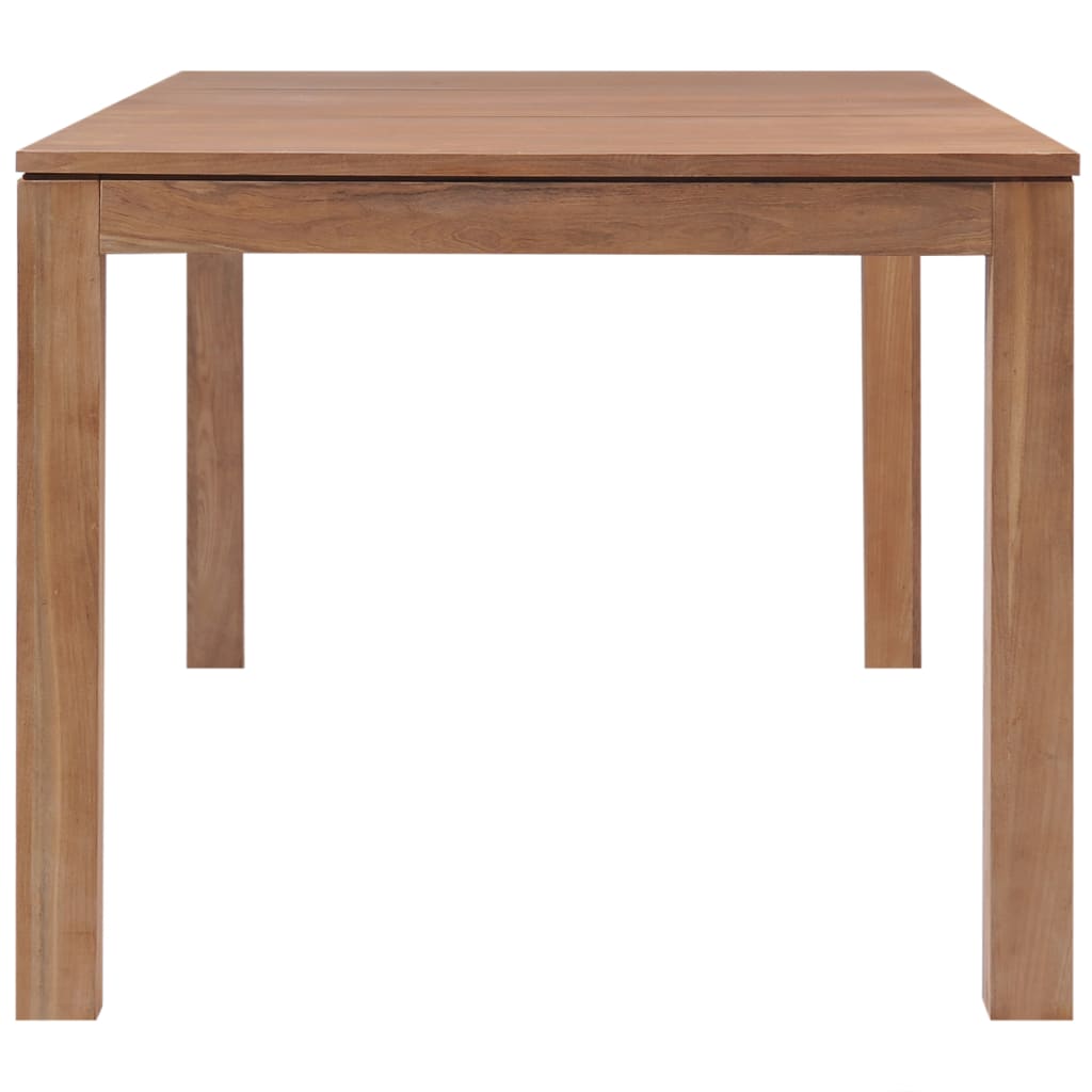 vidaXL Mesa de jantar teca maciça com acabamento natural 180x90x76 cm