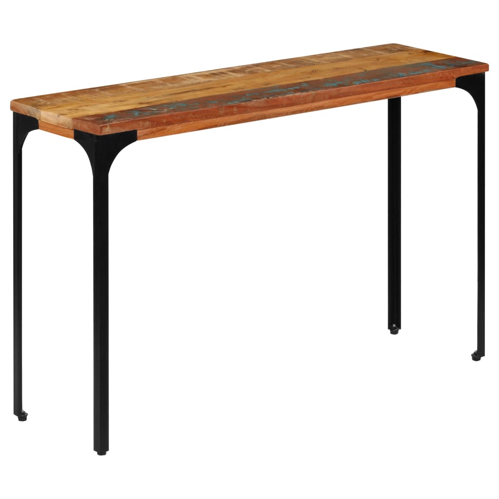 vidaXL Mesa consola 120x35x76 cm madeira recuperada maciça