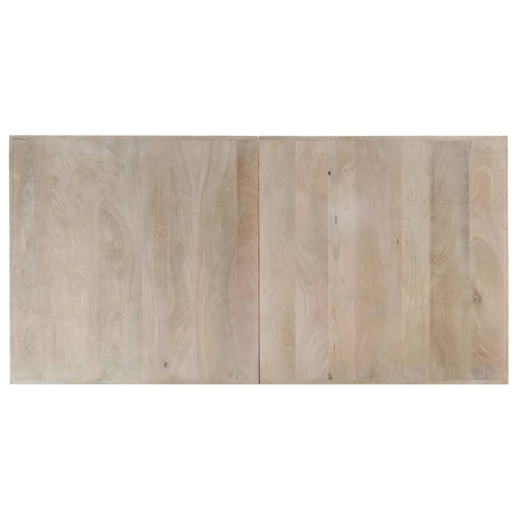 vidaXL Mesa de jantar 140x70x75cm madeira mangueira maciça branqueada