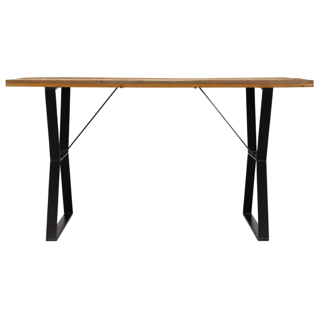 vidaXL Mesa de jantar 140x80x76 cm madeira recuperada maciça