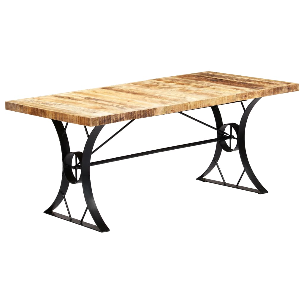 vidaXL Mesa de jantar madeira de mangueira maciça 180x90x76 cm