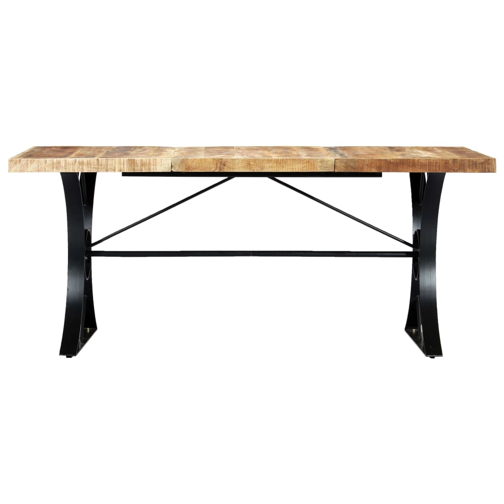 vidaXL Mesa de jantar madeira de mangueira maciça 180x90x76 cm