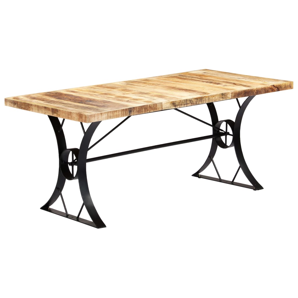 vidaXL Mesa de jantar madeira de mangueira maciça 180x90x76 cm