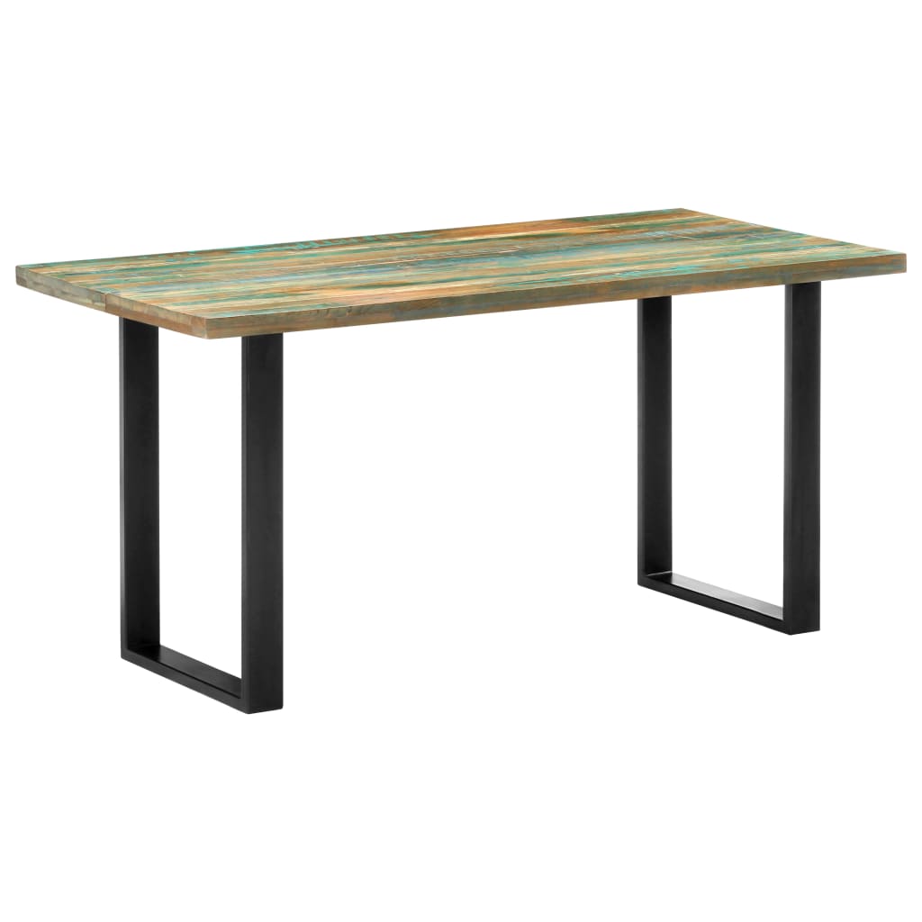 vidaXL Mesa de jantar 160x80x75 cm madeira recuperada maciça