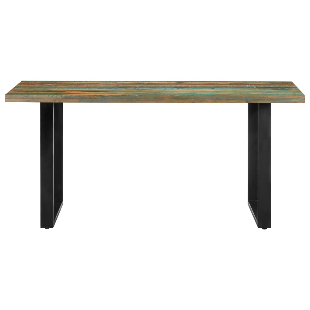 vidaXL Mesa de jantar 160x80x75 cm madeira recuperada maciça