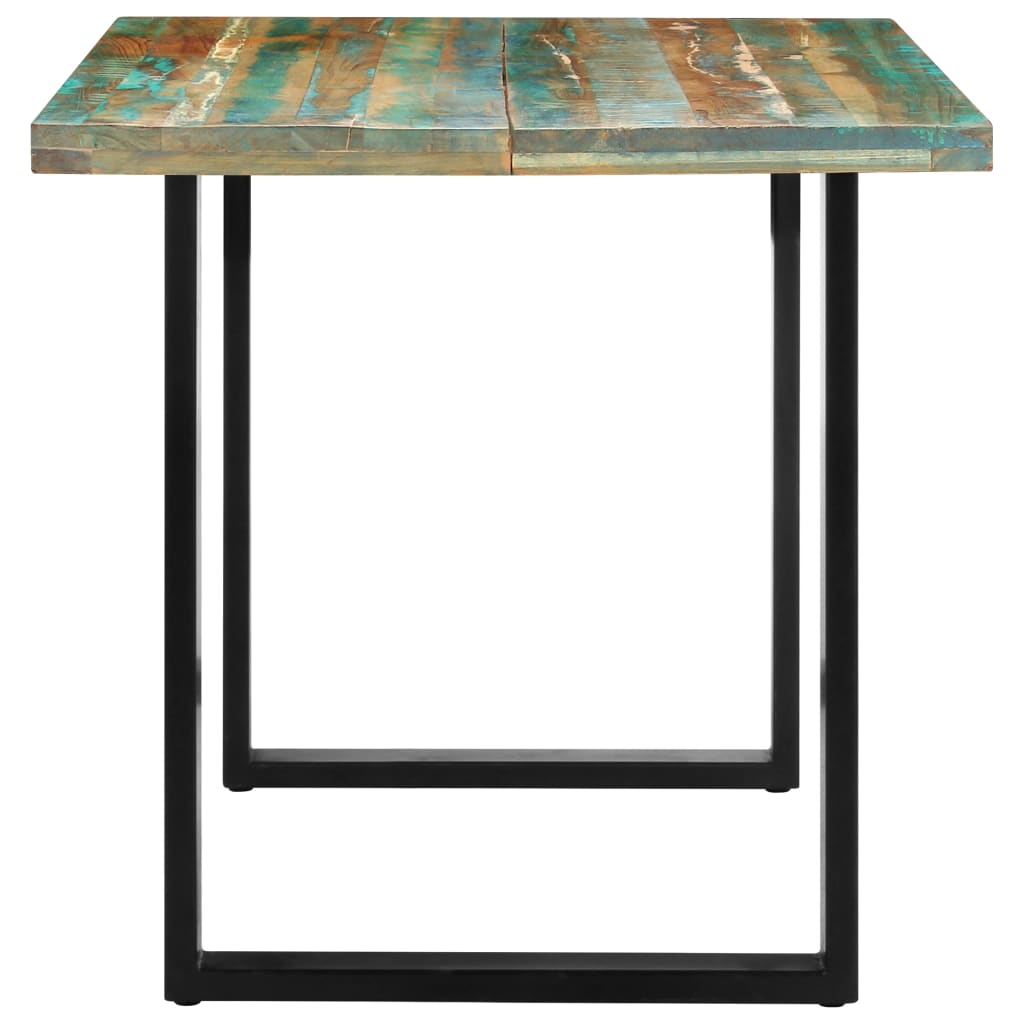 vidaXL Mesa de jantar 160x80x75 cm madeira recuperada maciça