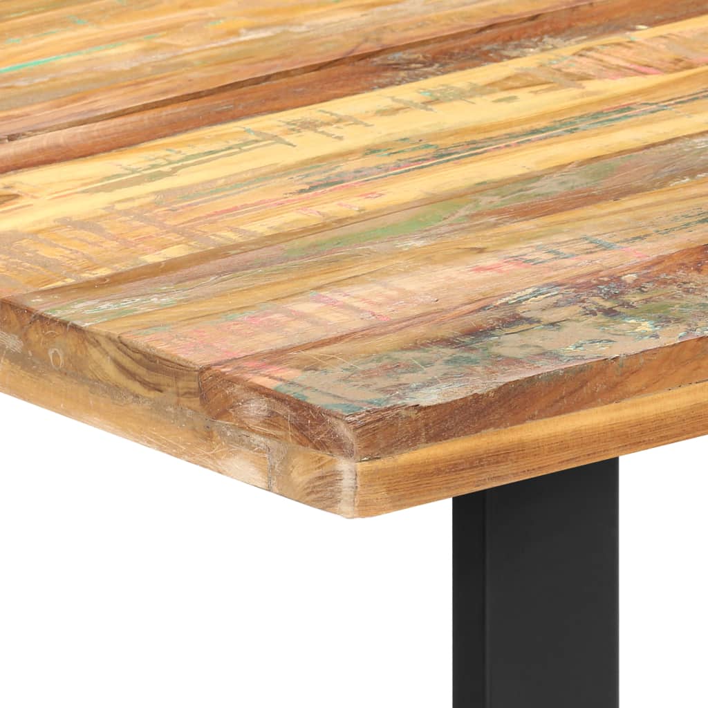 vidaXL Mesa de jantar 160x80x75 cm madeira recuperada maciça