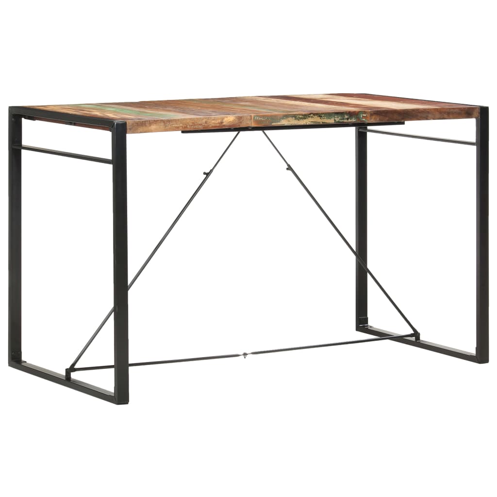 vidaXL Mesa de bar 180x90x110 cm madeira recuperada maciça