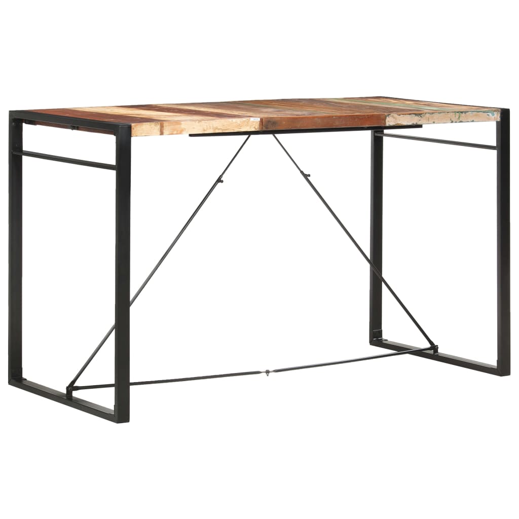 vidaXL Mesa de bar 180x90x110 cm madeira recuperada maciça