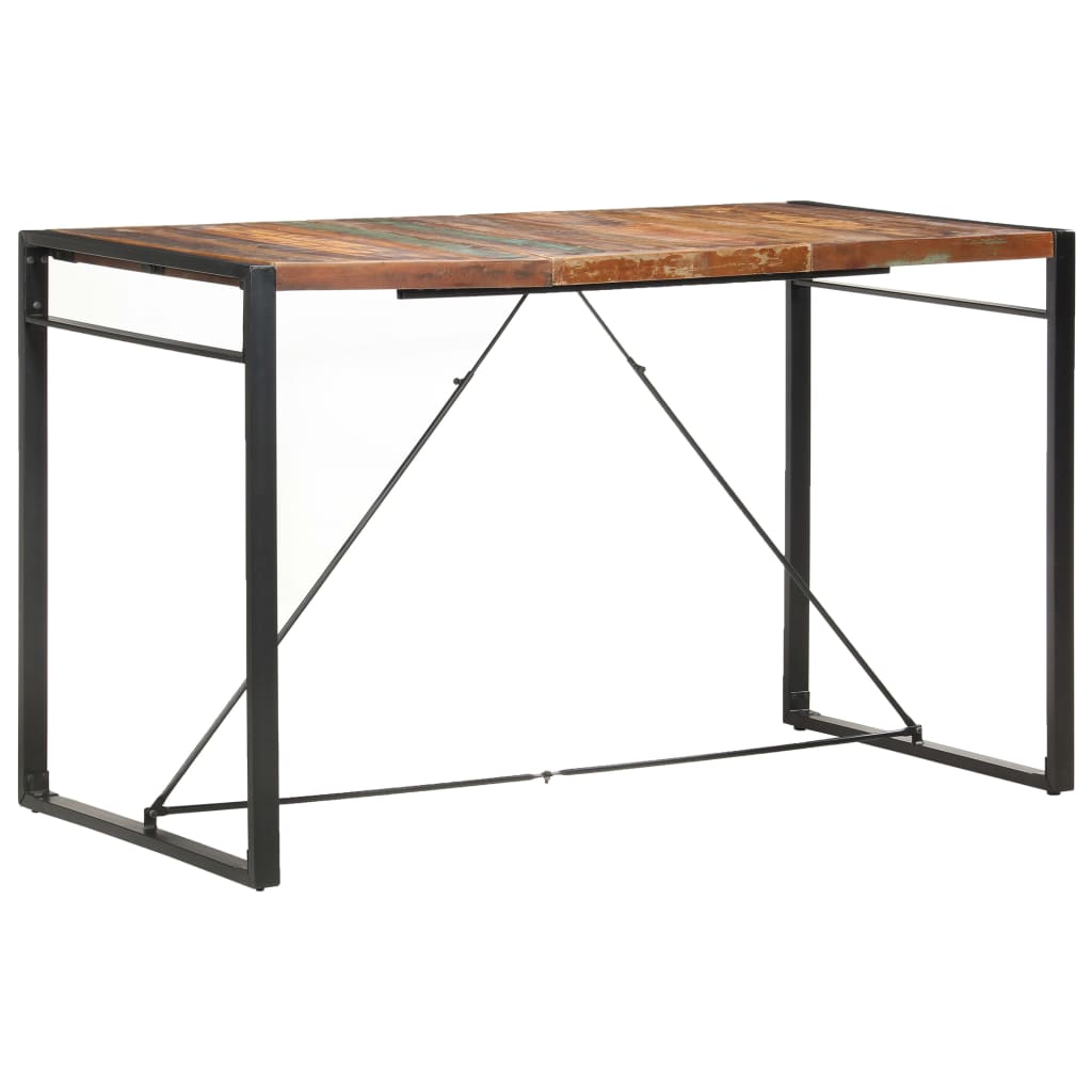 vidaXL Mesa de bar 180x90x110 cm madeira recuperada maciça