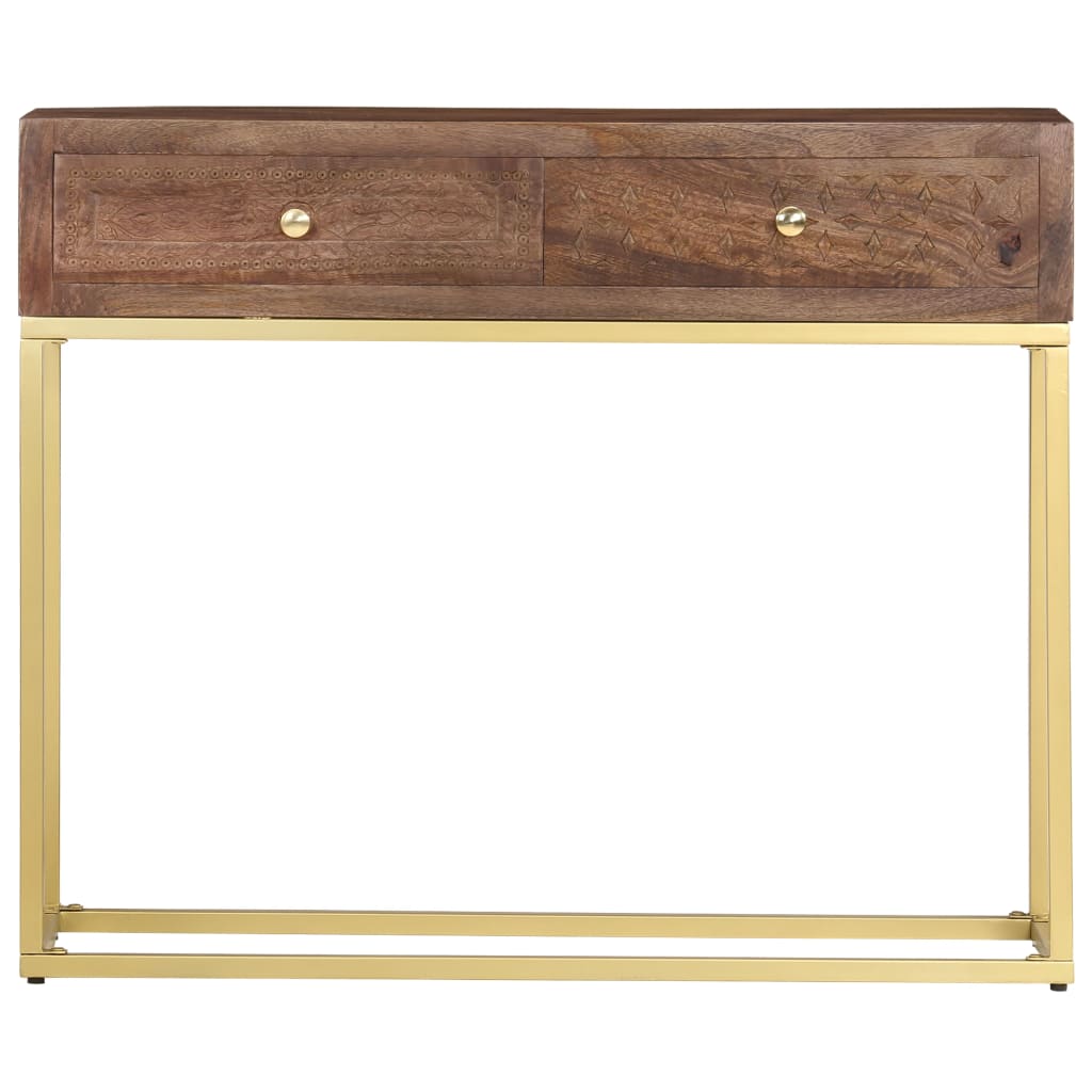 vidaXL Mesa consola 90x30x75 cm madeira de mangueira maciça