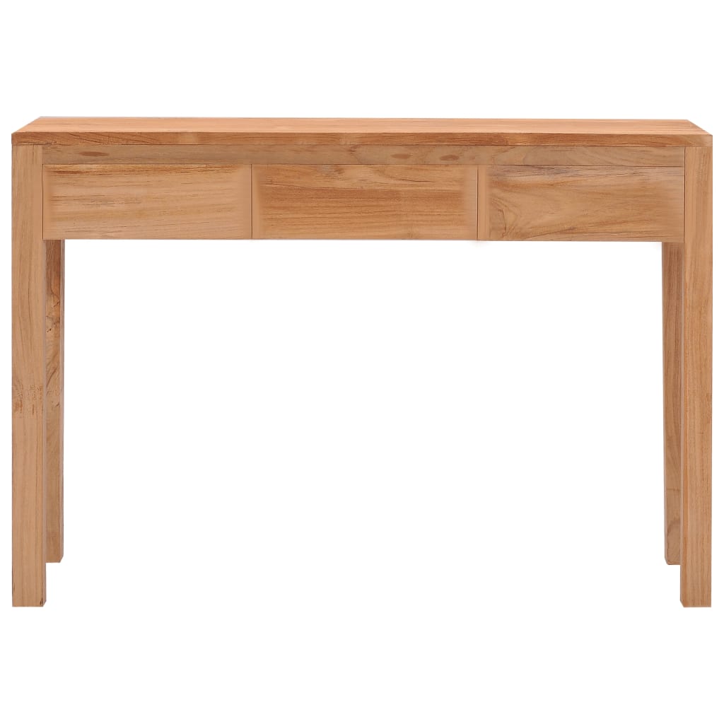 vidaXL Mesa consola 110x35x75 cm madeira de teca maciça