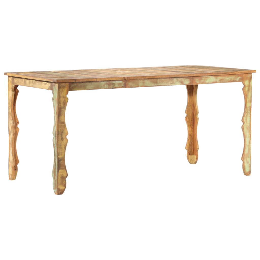 vidaXL Mesa de jantar 160x80x76 cm madeira recuperada maciça