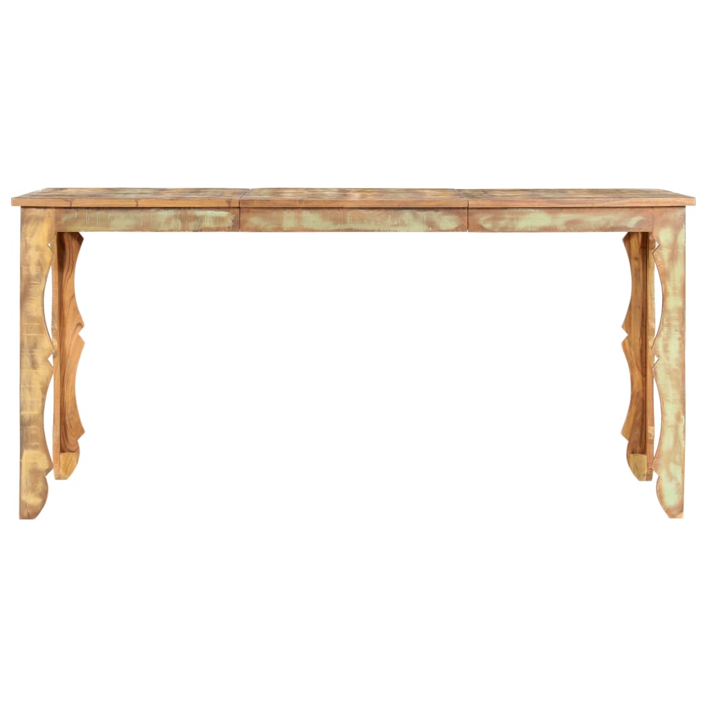 vidaXL Mesa de jantar 160x80x76 cm madeira recuperada maciça