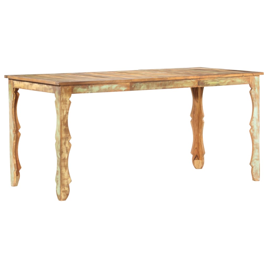 vidaXL Mesa de jantar 160x80x76 cm madeira recuperada maciça