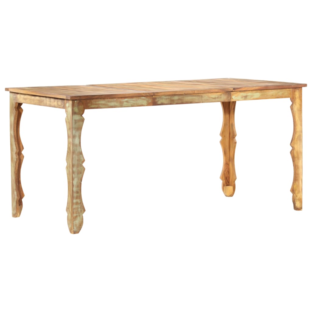 vidaXL Mesa de jantar 160x80x76 cm madeira recuperada maciça