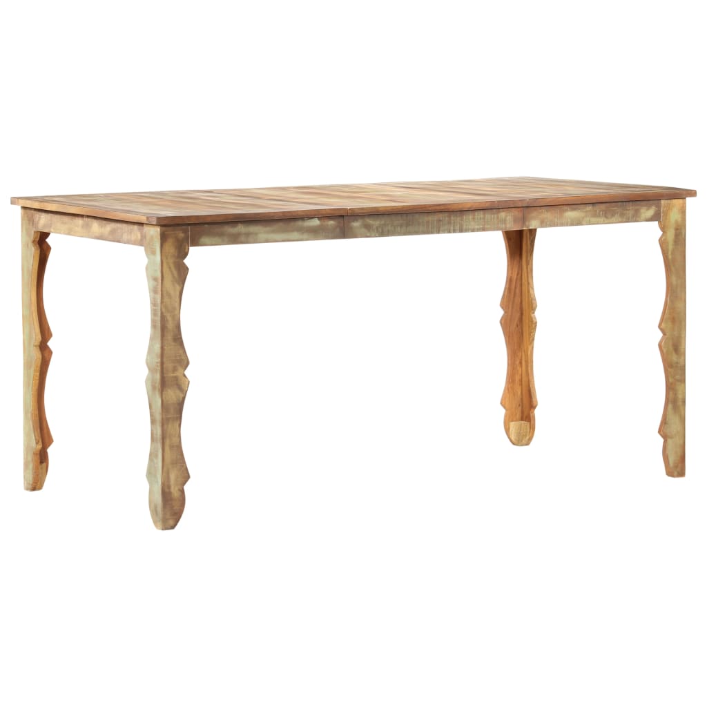 vidaXL Mesa de jantar 160x80x76 cm madeira recuperada maciça