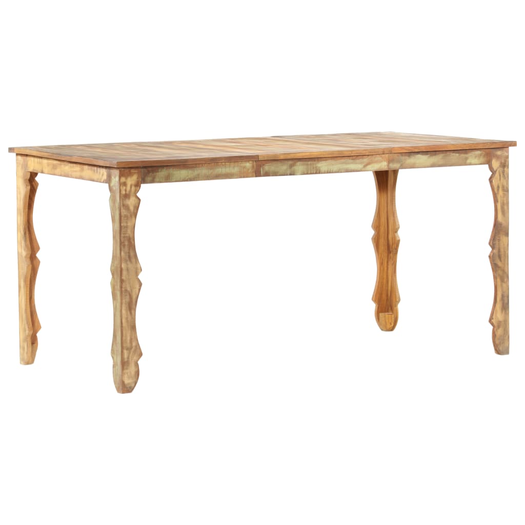 vidaXL Mesa de jantar 160x80x76 cm madeira recuperada maciça