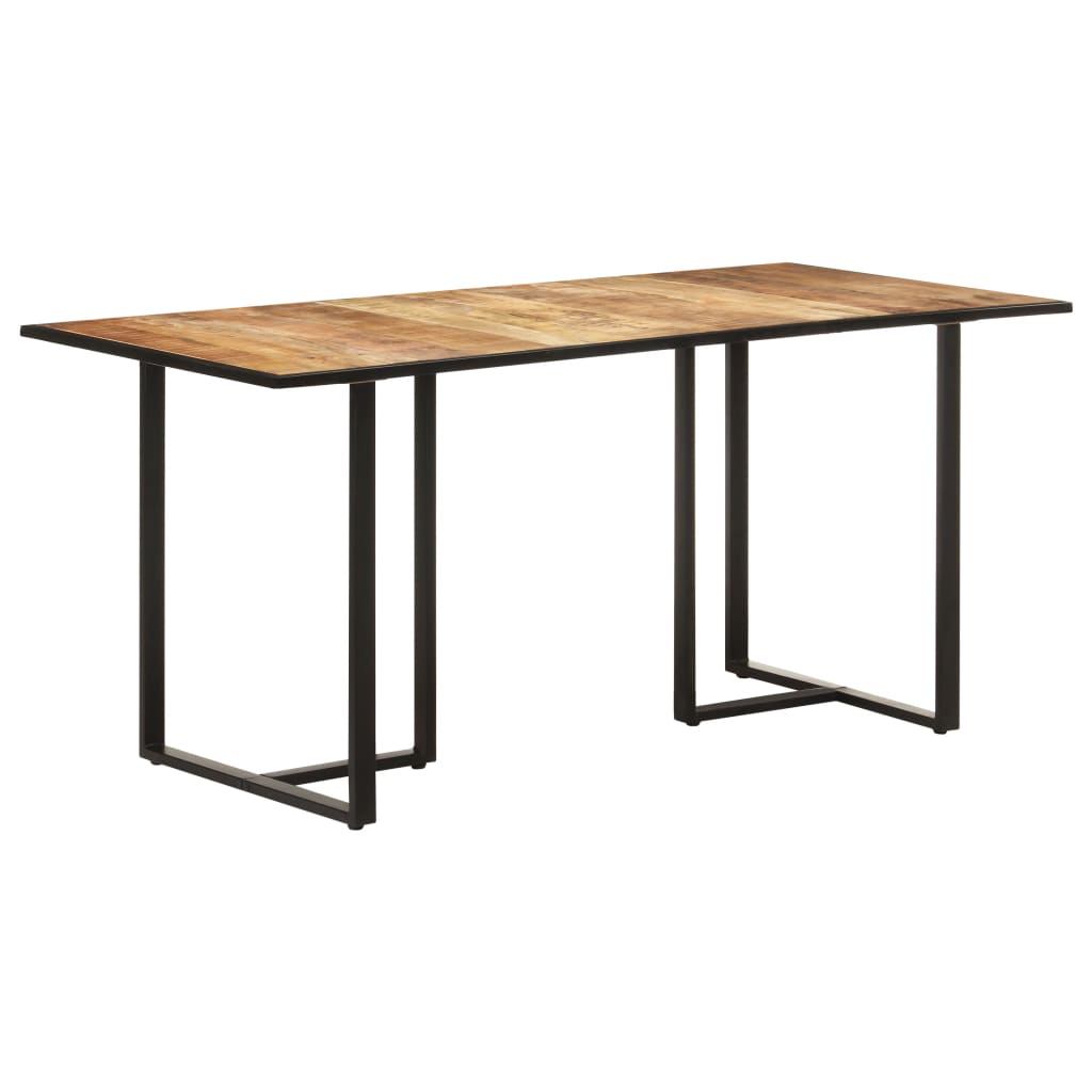 vidaXL Mesa de jantar 160 cm madeira de mangueira áspera