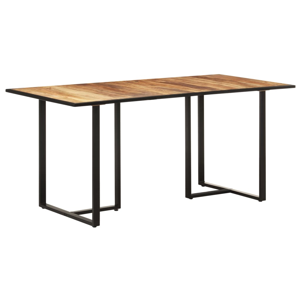 vidaXL Mesa de jantar 160 cm madeira de mangueira áspera