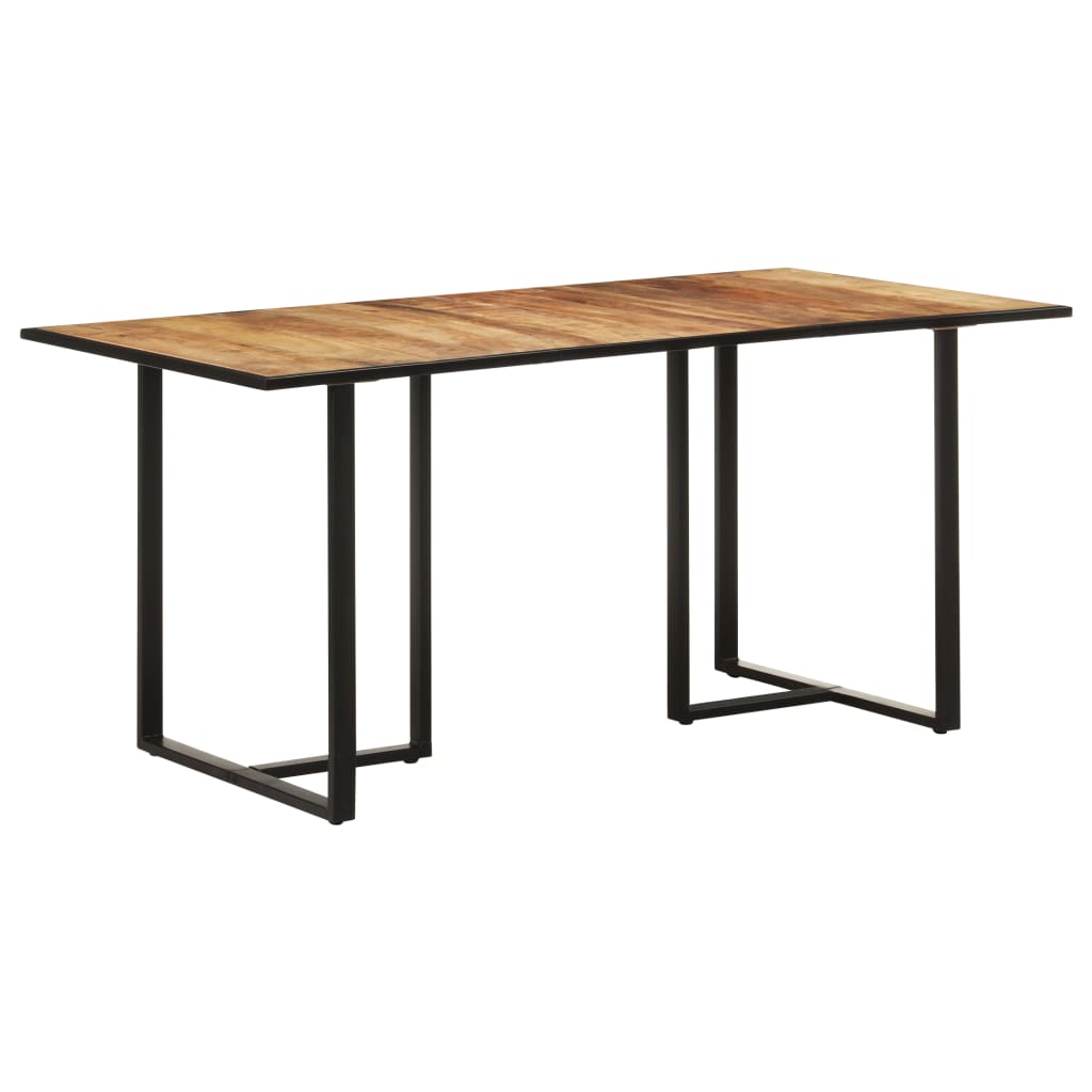 vidaXL Mesa de jantar 160 cm madeira de mangueira áspera