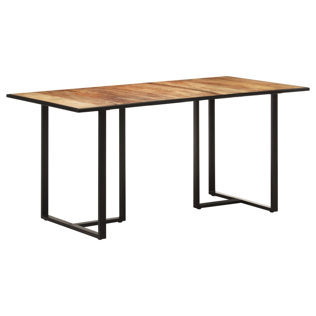 vidaXL Mesa de jantar 160 cm madeira de mangueira áspera