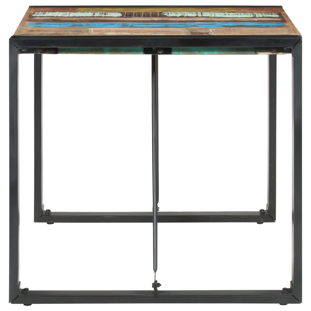 vidaXL Mesa de jantar 80x80x75 cm madeira recuperada maciça