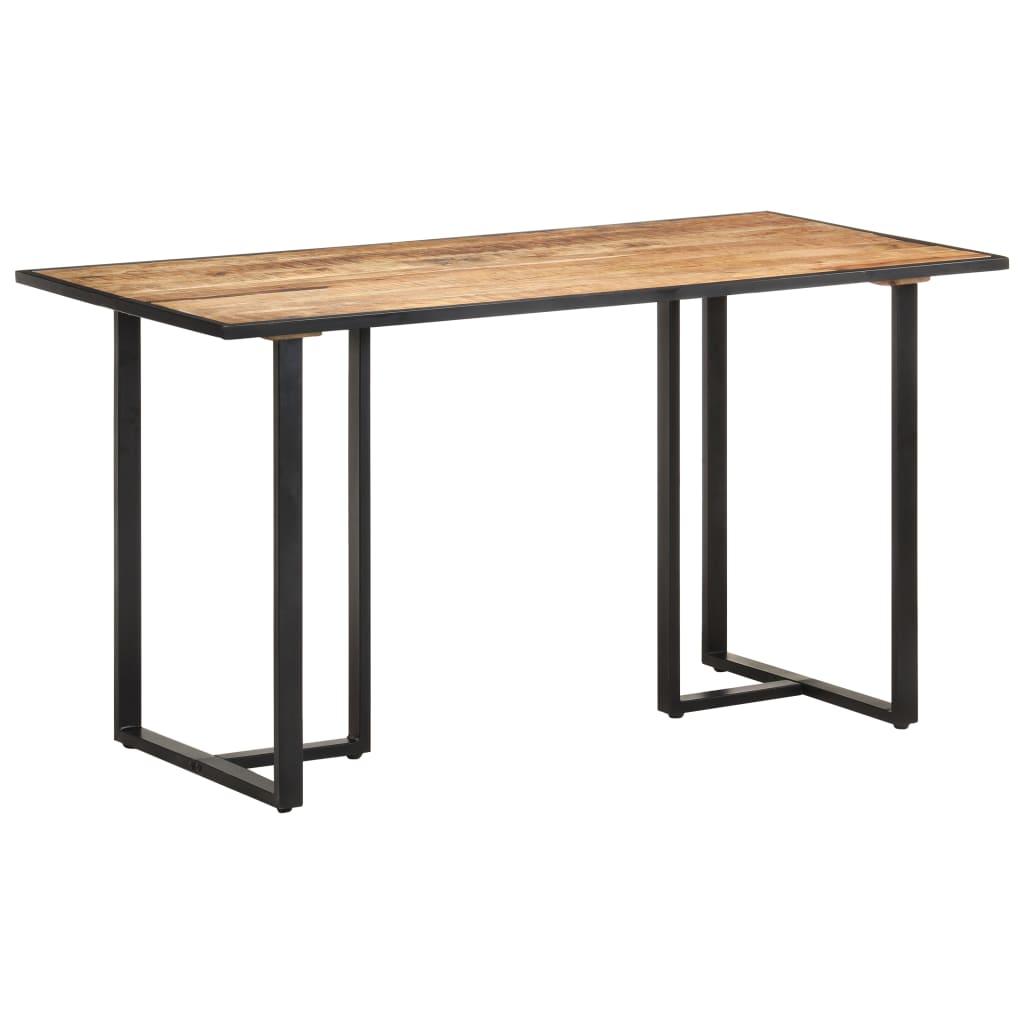 vidaXL Mesa de jantar 140 cm madeira de mangueira áspera