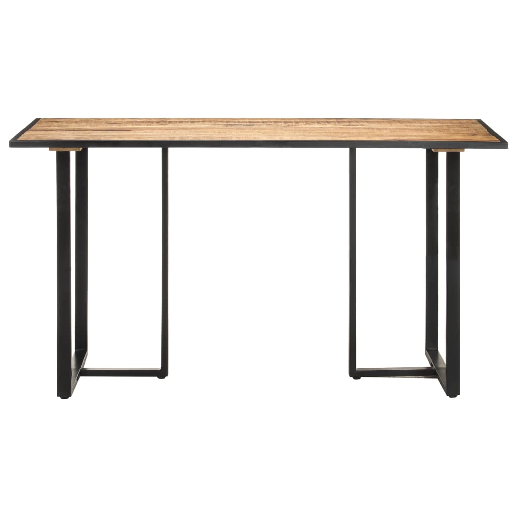 vidaXL Mesa de jantar 140 cm madeira de mangueira áspera