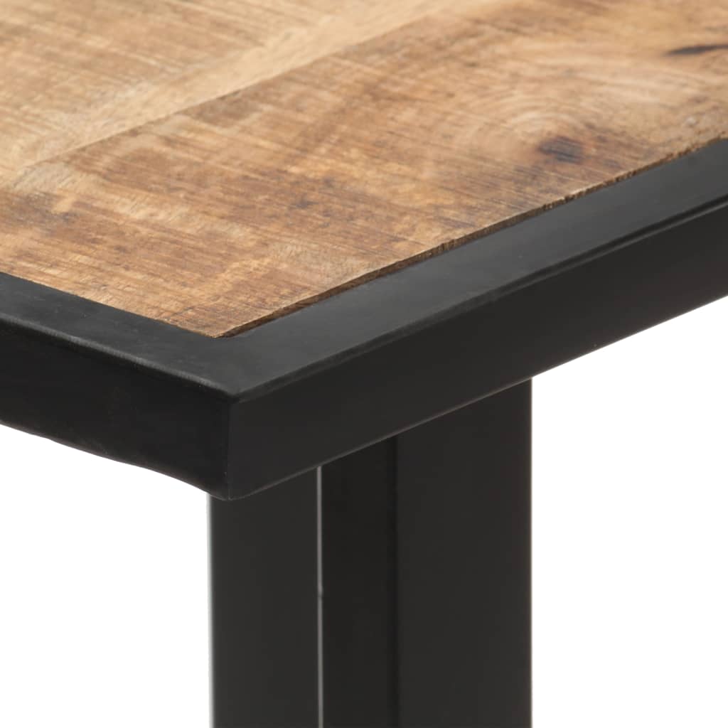 vidaXL Mesa de jantar 140 cm madeira de mangueira áspera