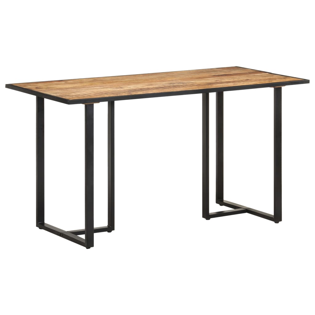 vidaXL Mesa de jantar 140 cm madeira de mangueira áspera