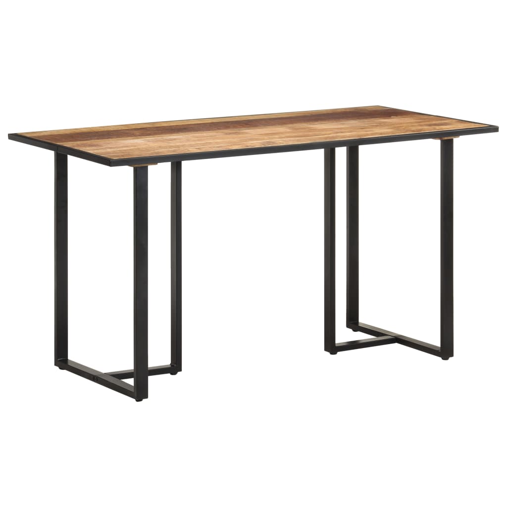 vidaXL Mesa de jantar 140 cm madeira de mangueira áspera