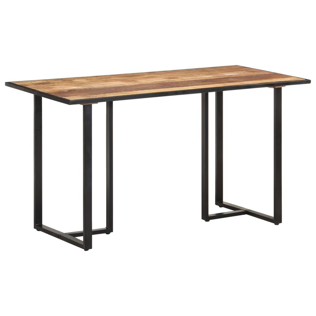 vidaXL Mesa de jantar 140 cm madeira de mangueira áspera