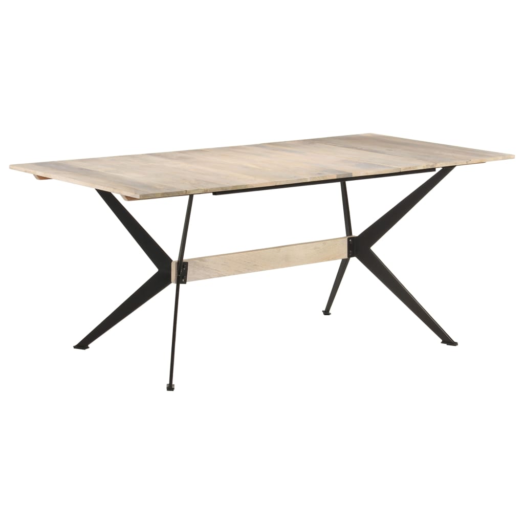 vidaXL Mesa de jantar 180x90x76 cm madeira de mangueira maciça