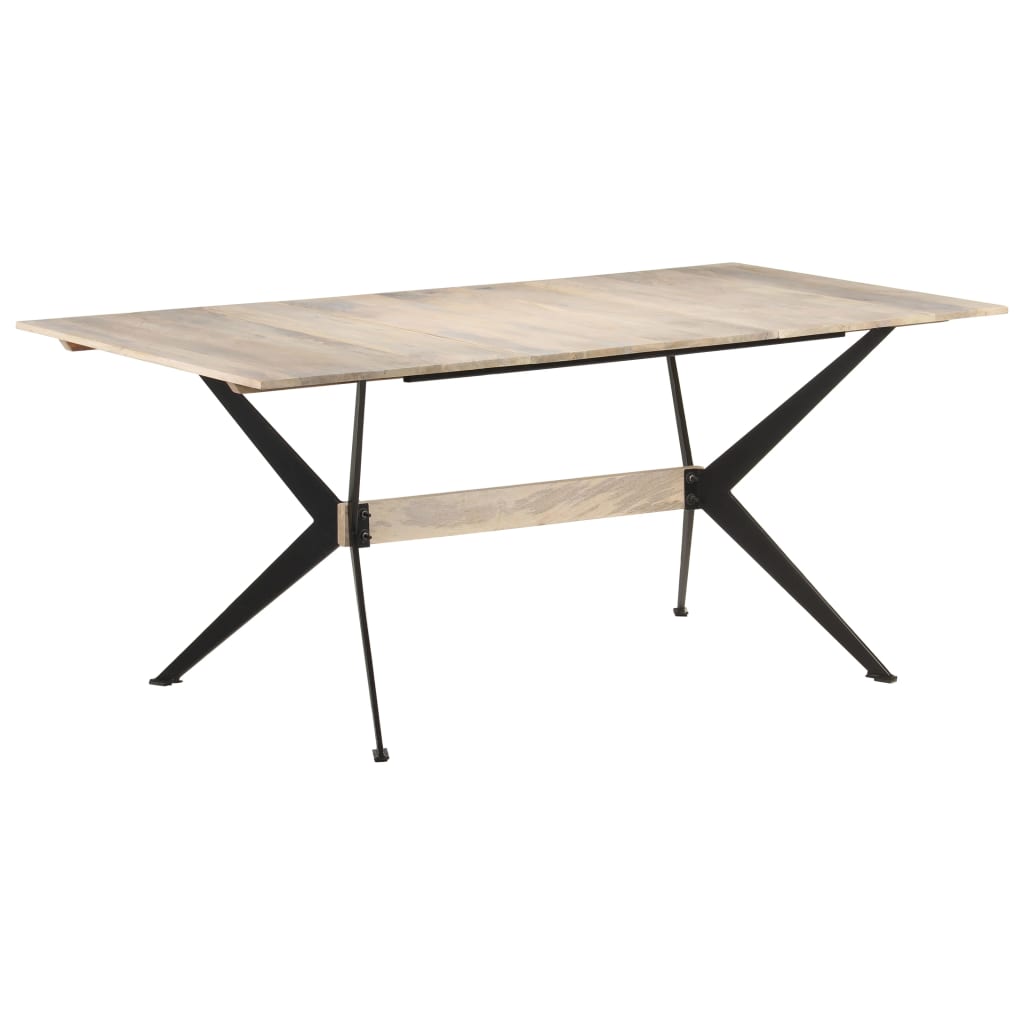 vidaXL Mesa de jantar 180x90x76 cm madeira de mangueira maciça