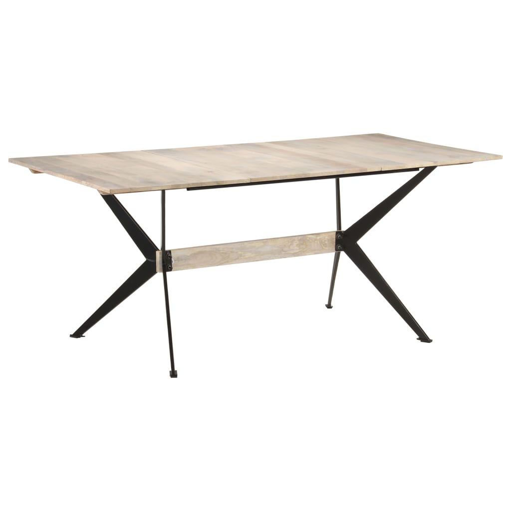 vidaXL Mesa de jantar 180x90x76 cm madeira de mangueira maciça