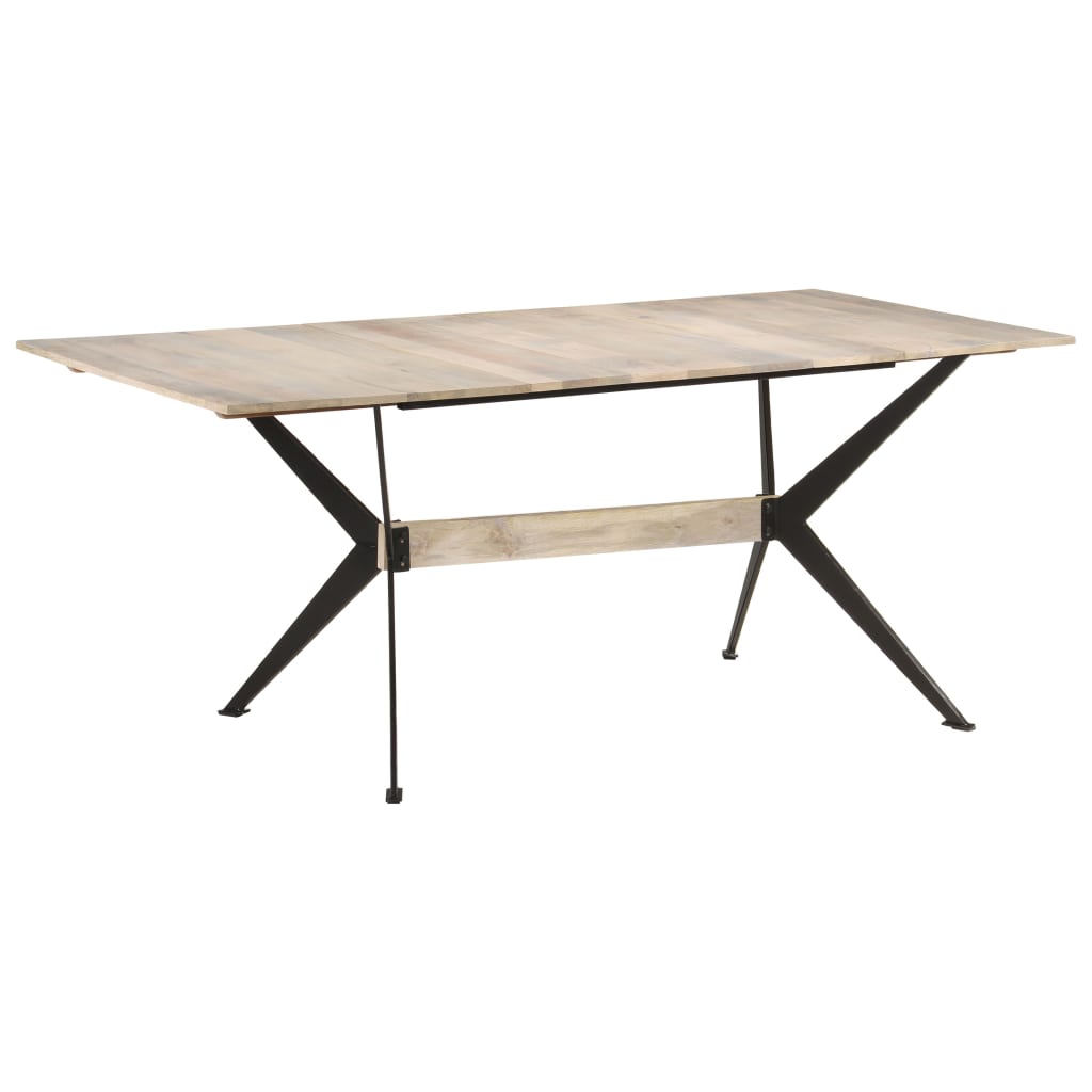 vidaXL Mesa de jantar 180x90x76 cm madeira de mangueira maciça