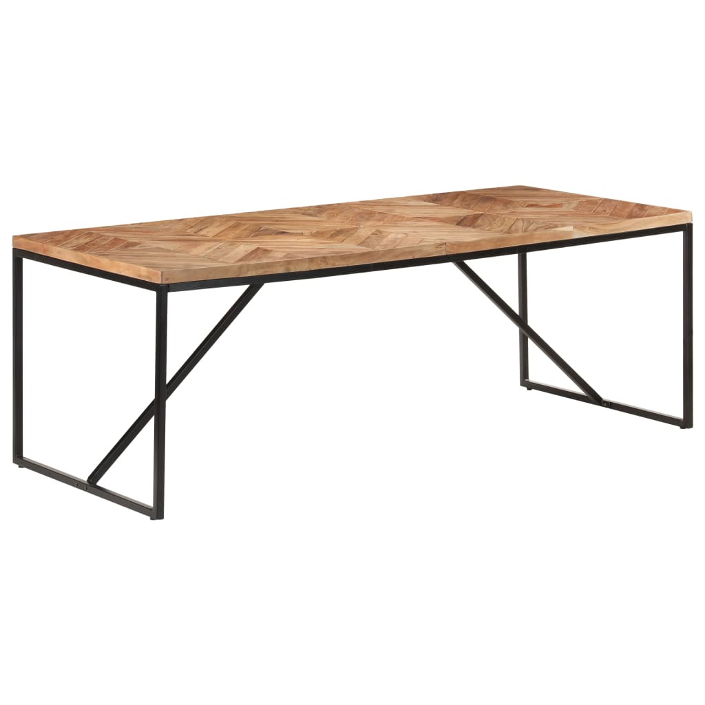 vidaXL Mesa de jantar 200x90x76 cm madeira acácia maciça e mangueira