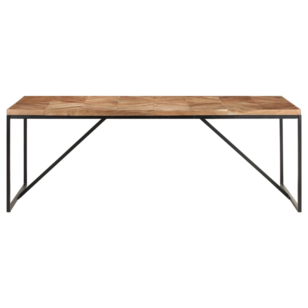 vidaXL Mesa de jantar 200x90x76 cm madeira acácia maciça e mangueira