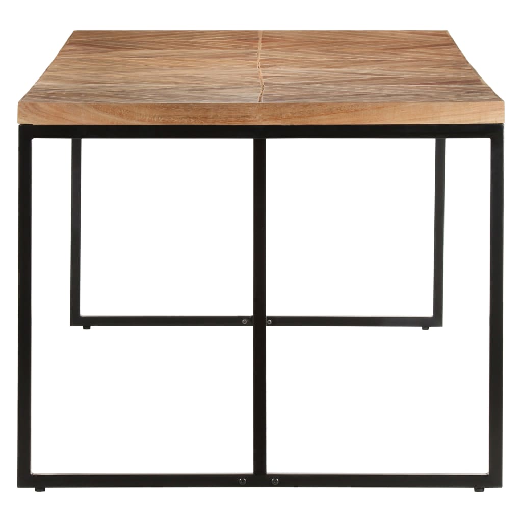 vidaXL Mesa de jantar 200x90x76 cm madeira acácia maciça e mangueira