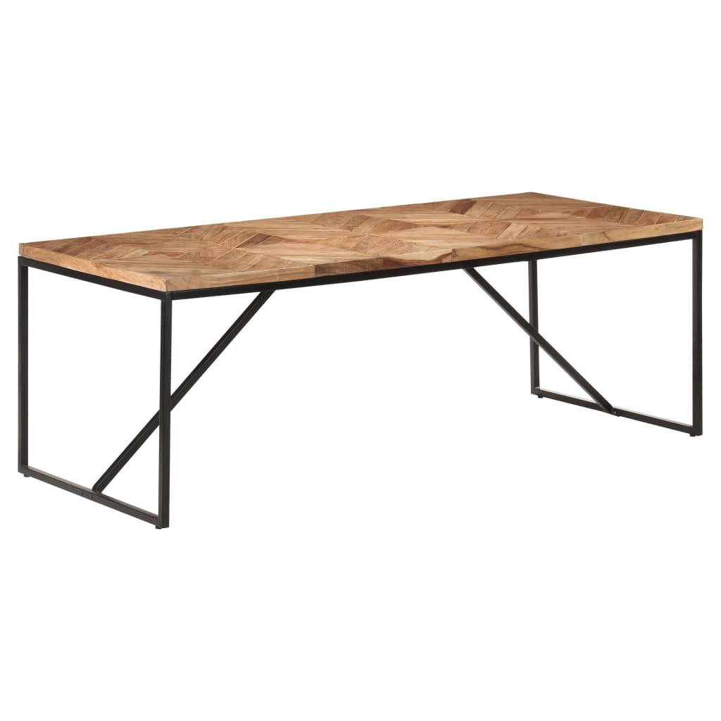 vidaXL Mesa de jantar 200x90x76 cm madeira acácia maciça e mangueira