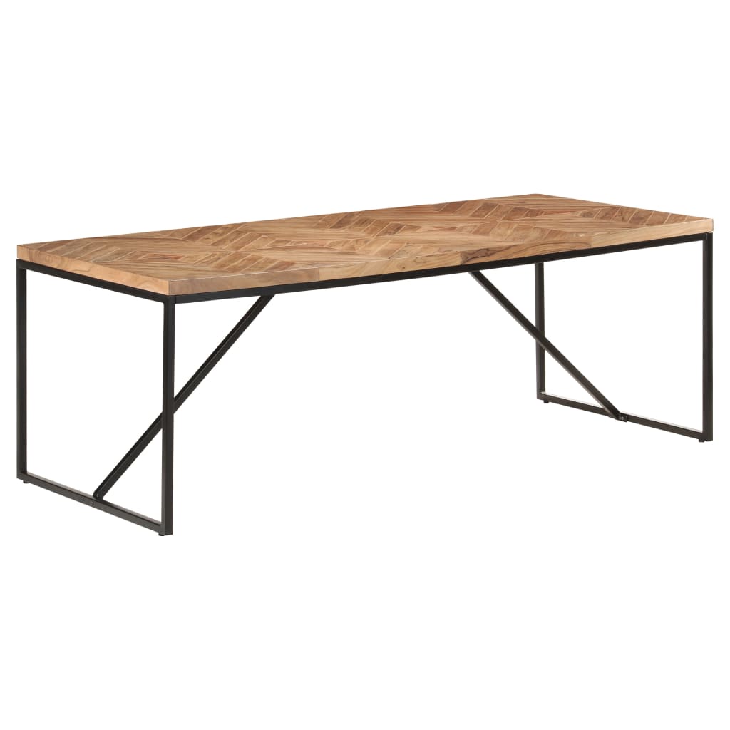 vidaXL Mesa de jantar 200x90x76 cm madeira acácia maciça e mangueira