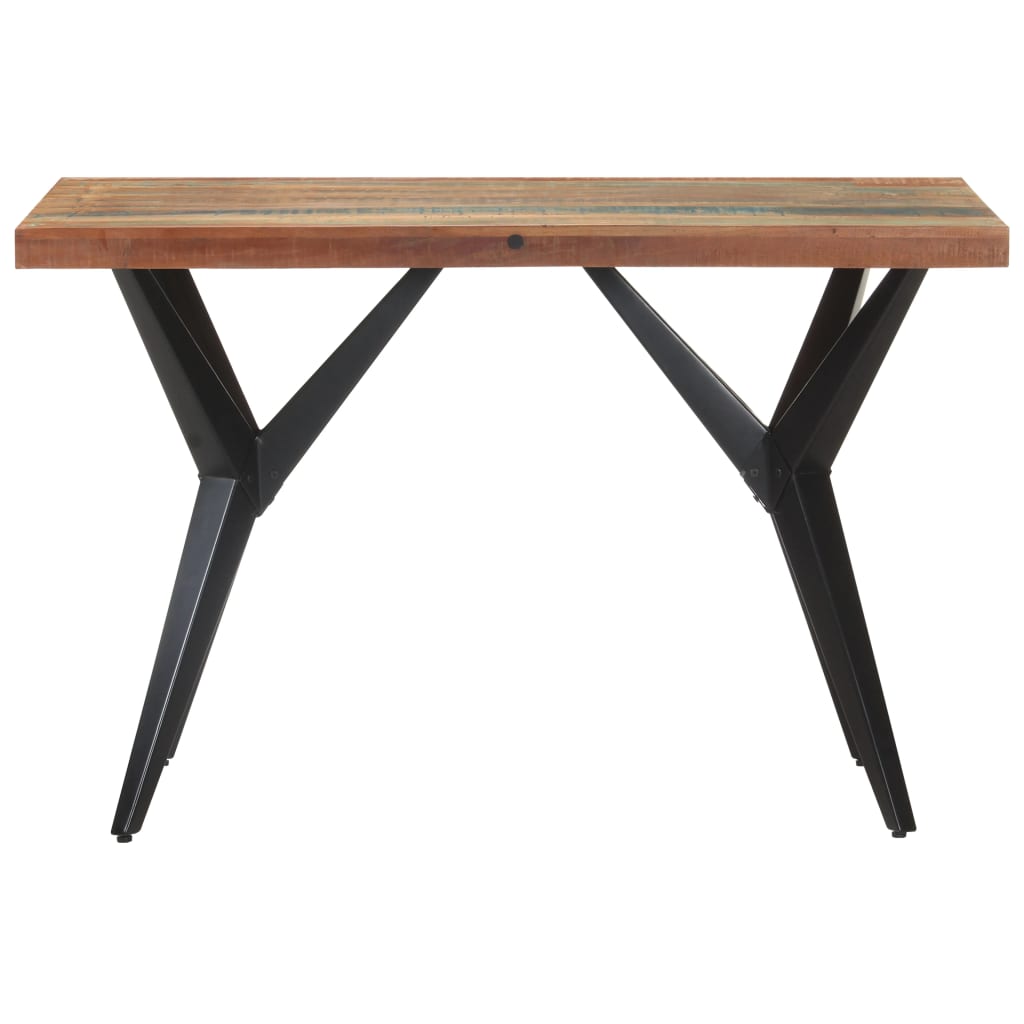 vidaXL Mesa de jantar 120x60x76 cm madeira recuperada maciça