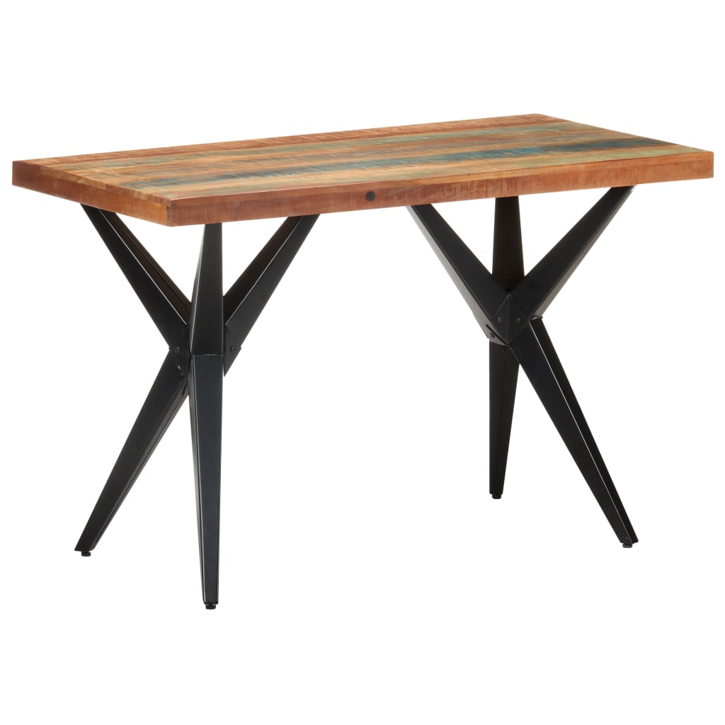 vidaXL Mesa de jantar 120x60x76 cm madeira recuperada maciça