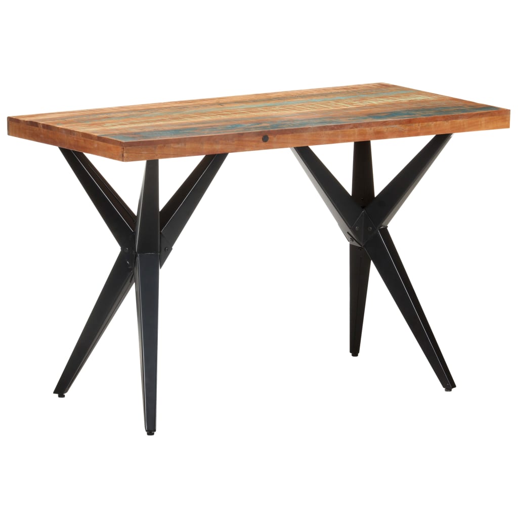 vidaXL Mesa de jantar 120x60x76 cm madeira recuperada maciça