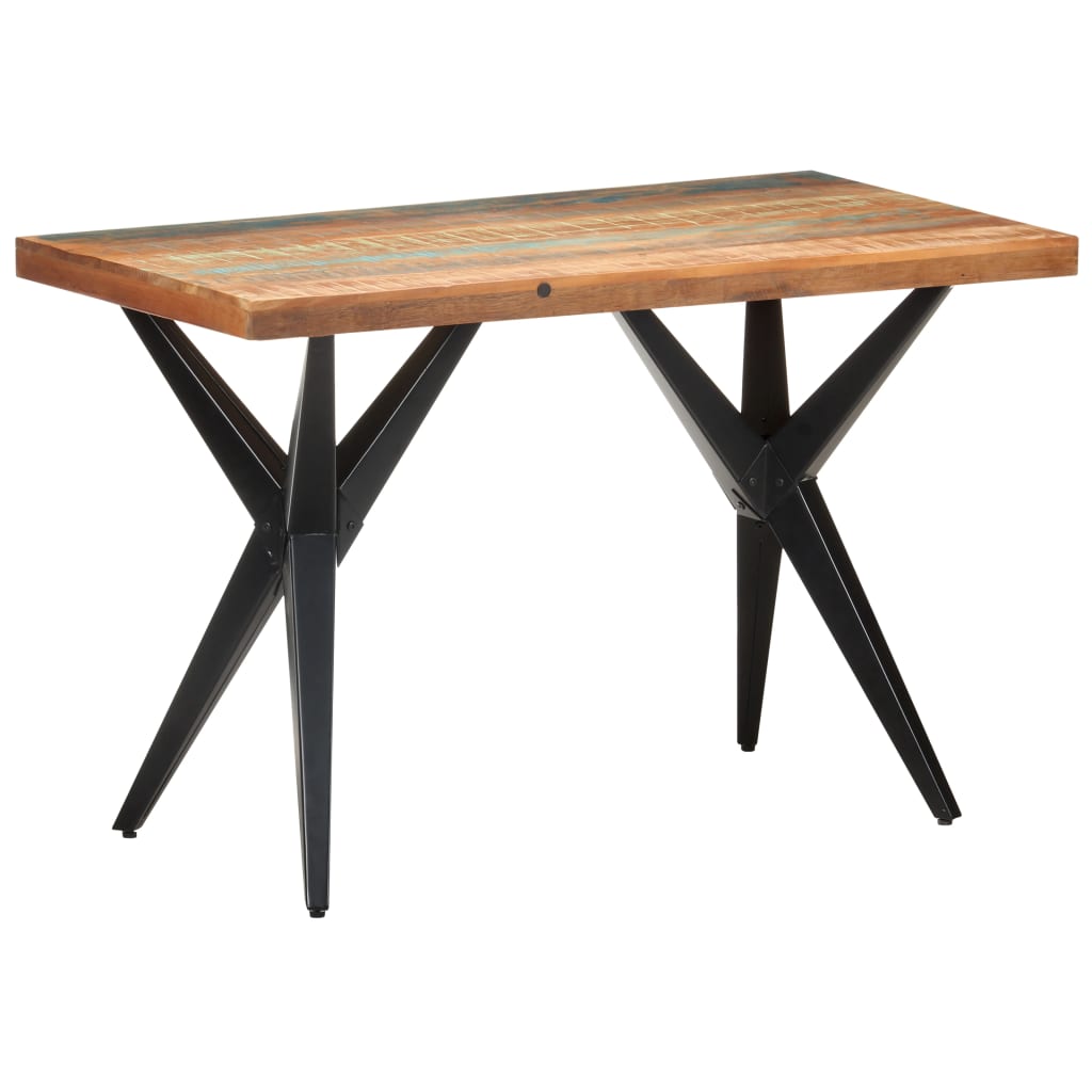 vidaXL Mesa de jantar 120x60x76 cm madeira recuperada maciça